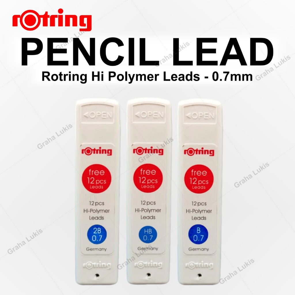 

Rotring Hi Polymer Leads Pencil 0.7 (packaging putih)