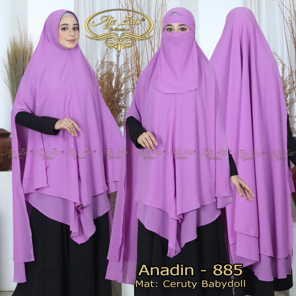 Hijab Syari Kepala Soft Pet Antem Kode ANADIN Bahan Ceruty Babydoll By Ory AjeZas Collection