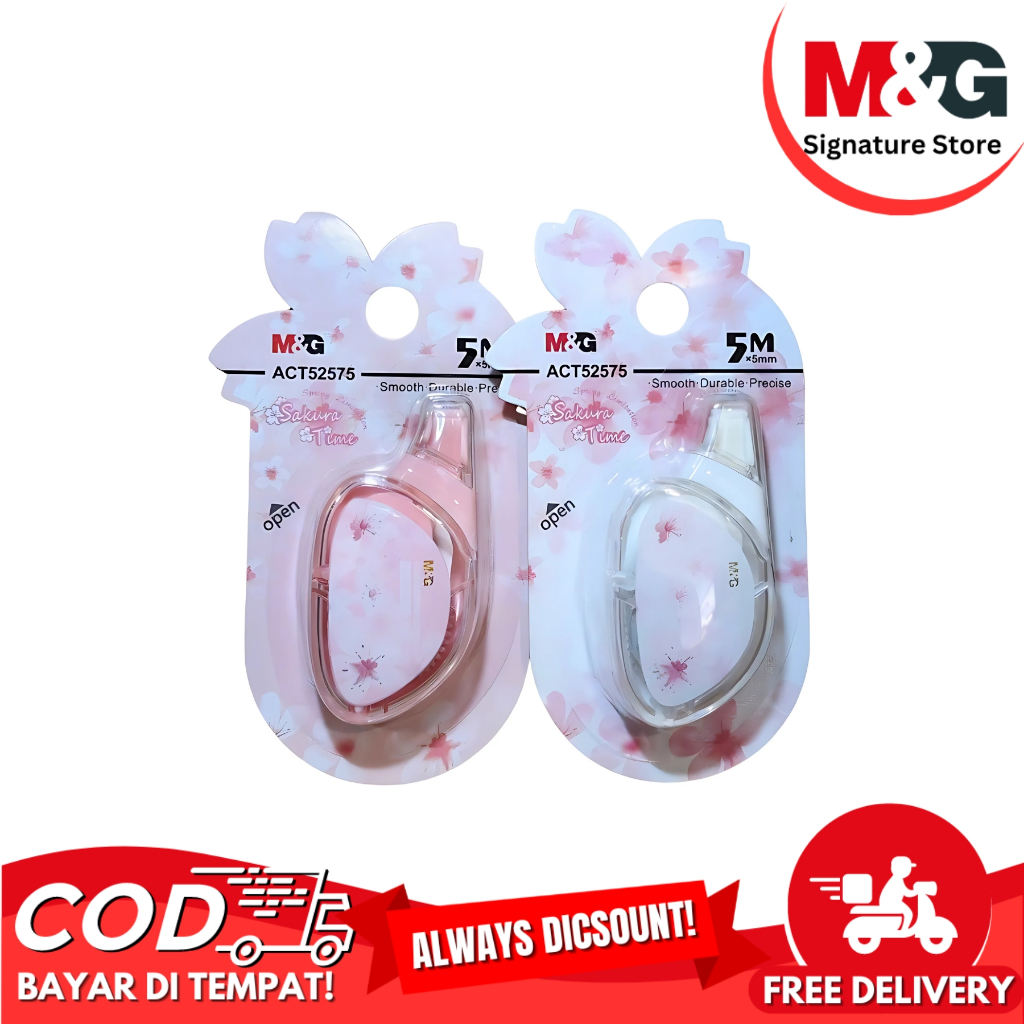 

Correction Tape Mini M&G Sakura Time 5m x 5mm Tip Ex Kertas Mini M&G #ACT52575