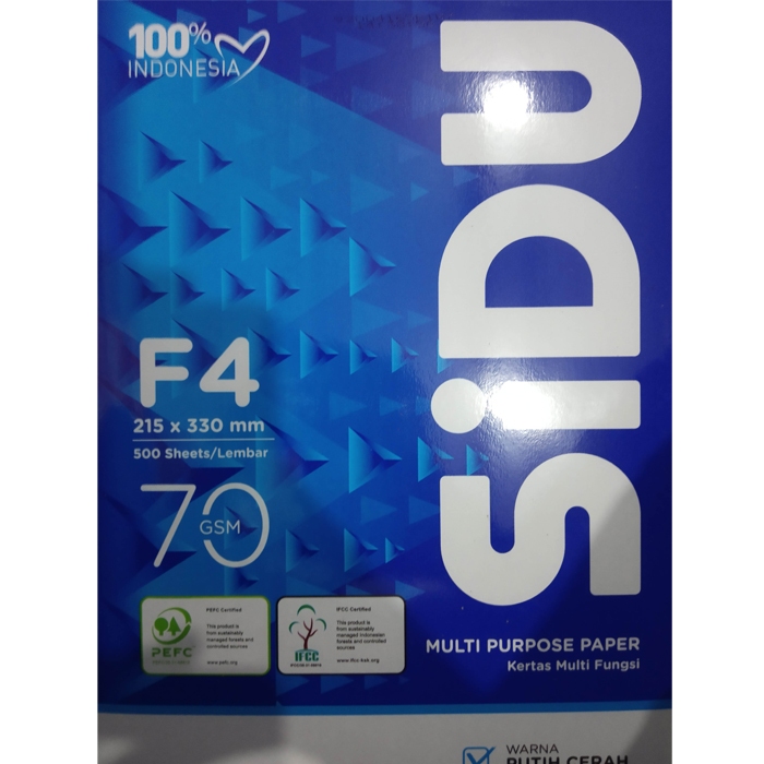 

Kertas HVS Sidu Folio F4 70gr