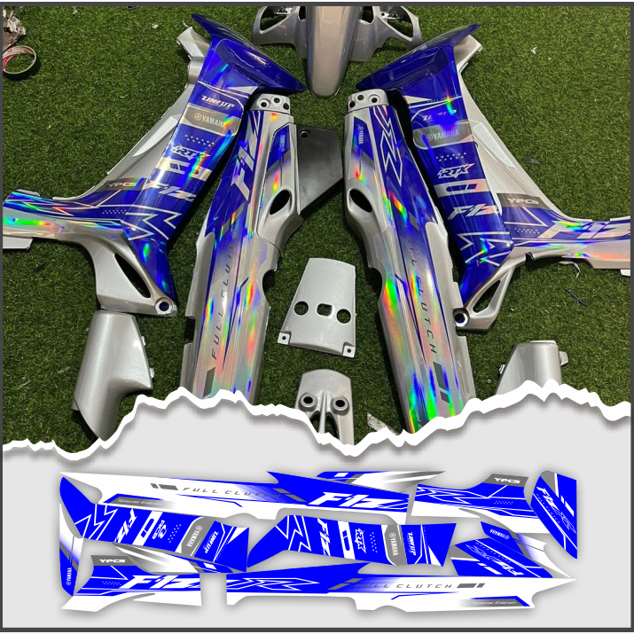 STRIPING FIZR CUSTOM HOLOGRAM RTX FIZ R RACING BIRU MURAH
