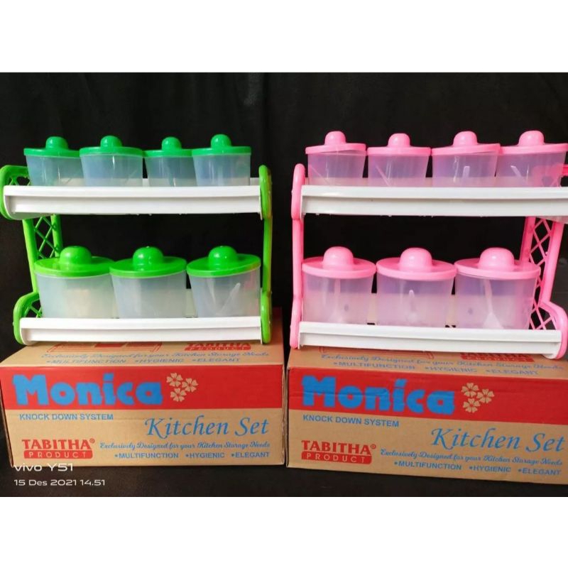 Rak Bumbu Plastik Monica Kitchen Set Tabitha