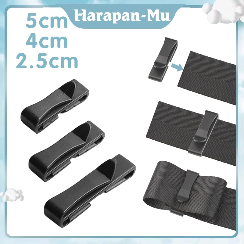 Penjepit Tali Tas 100pcs Webbing Kepper Klip Tali Tas Sisipan Tali Webbing Tactical Bag Strap Clip