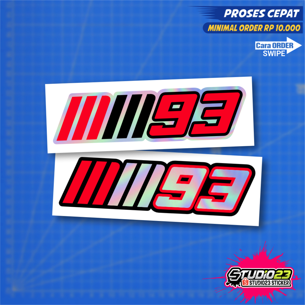 

Stiker Marc Marquez MM93 Cutting Sticker Hologram