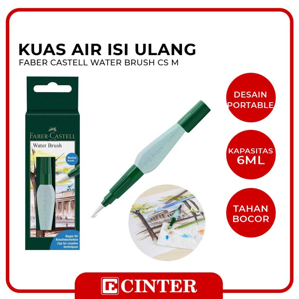 

FABER CASTELL - WATER BRUSH CS M / KUAS AIR ISI ULANG ( FC100132316)