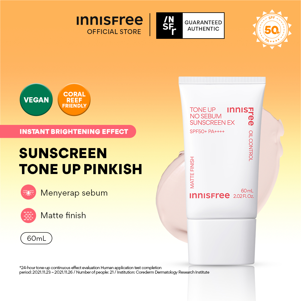 Innisfree Tone Up No Sebum Sunscreen EX SPF 50+ PA++++ 60ml
