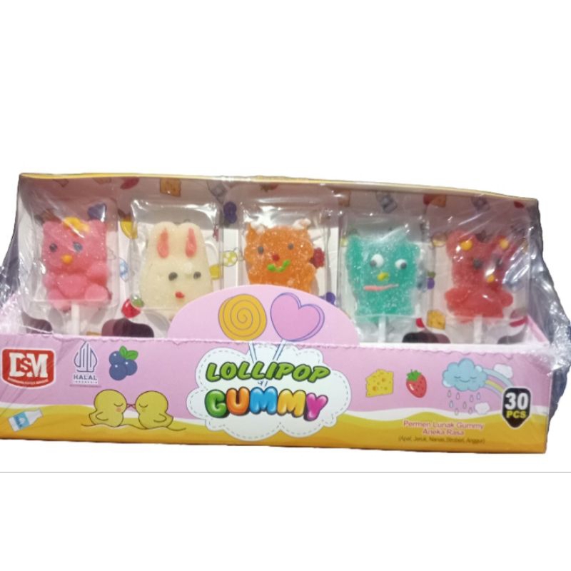 

Permen lolipop gummy isi 30 pcs dsm lolipop gummy