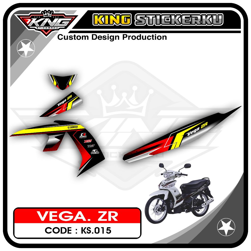 Stiker Variasi Vega ZR - Stiker Striping Standar Vega ZR Motif Racing KS.15