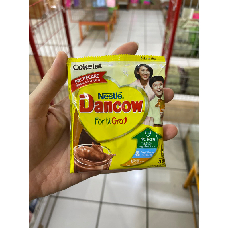 

dancow cokelat 38g - nestle dancow cokelat - dancow fortigro cokelat - dancow susu bubuk cokelat