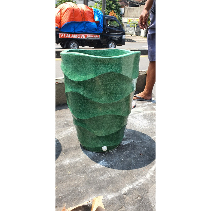 bak mandi teraso bak mandi uin ullir hijau glossy 65 x 40