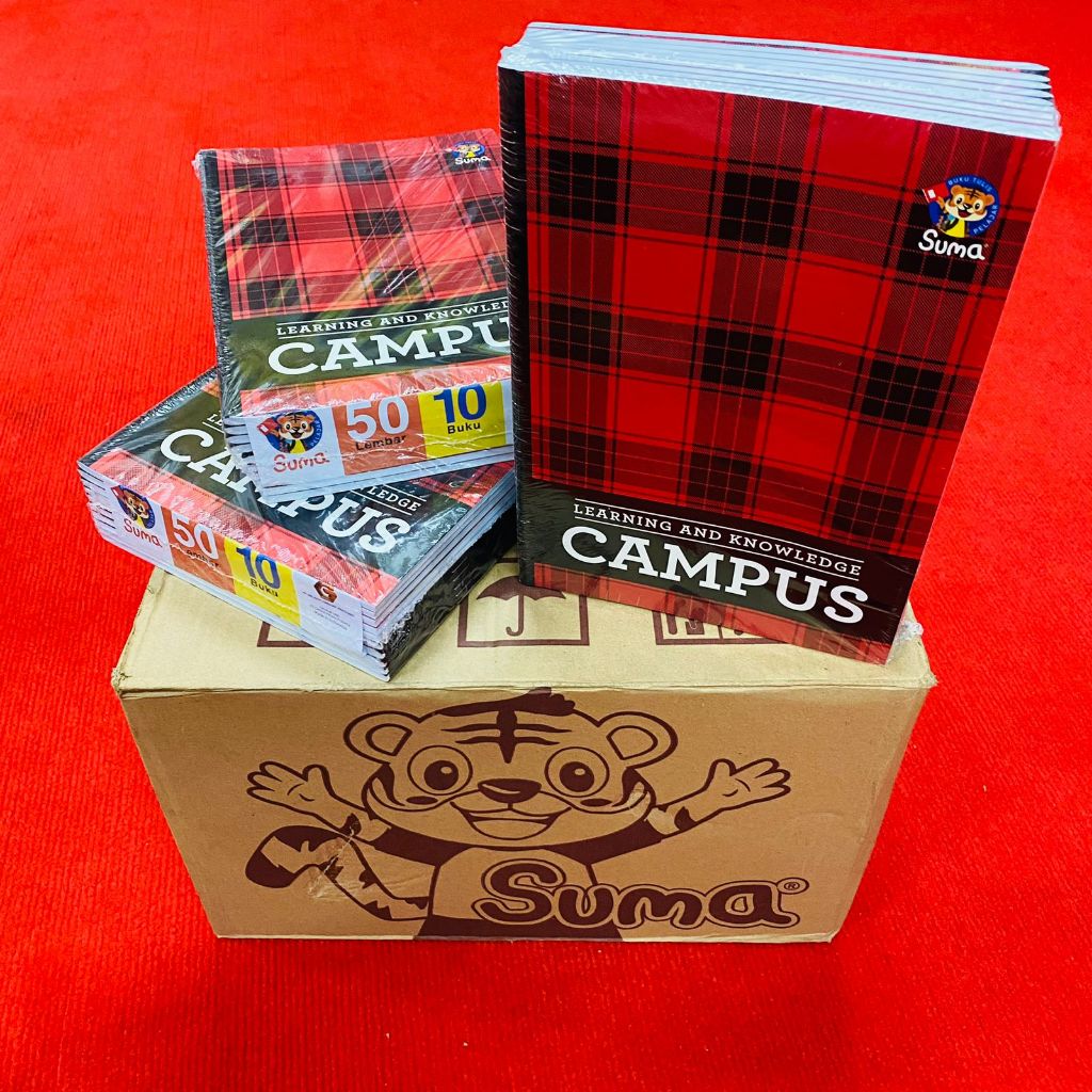 

Buku Tulis Suma Campus / School 50 Lembar Buku Boxy 1 dus (100 pcs) Asli 100%