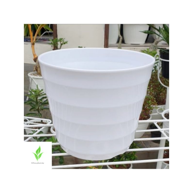Pot plastik putih uk 32cm/pot bunga