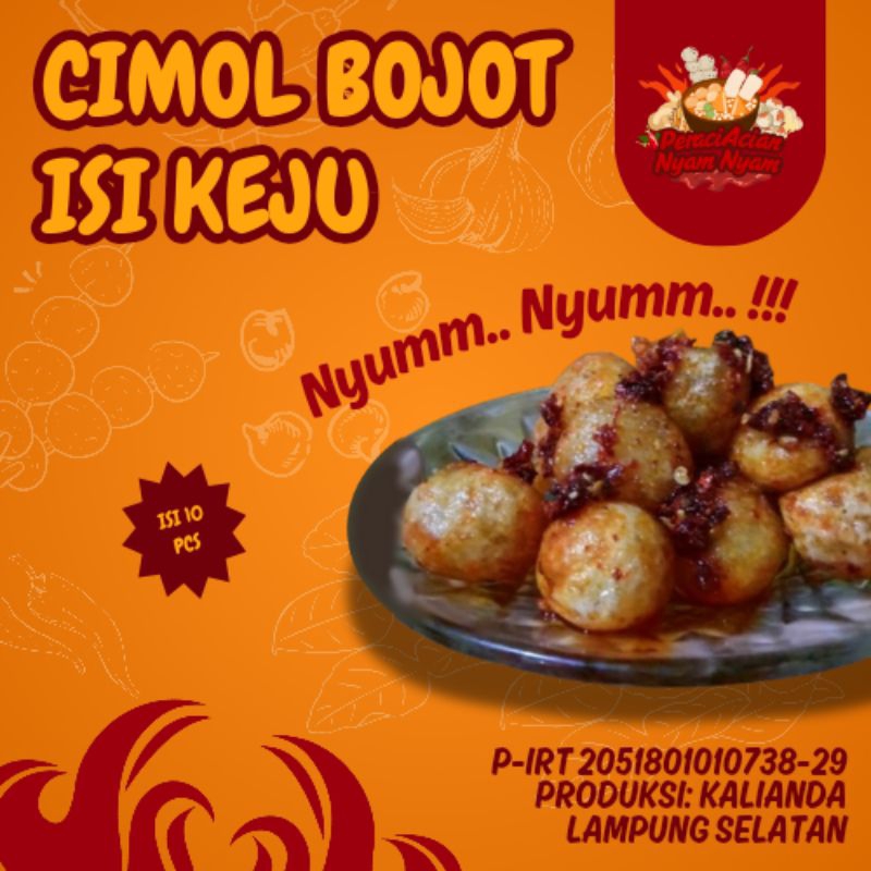 

Cimol Bojot Chilli Oil isi kejuu, cimol bojot frozen instan, Aci NyamNyam