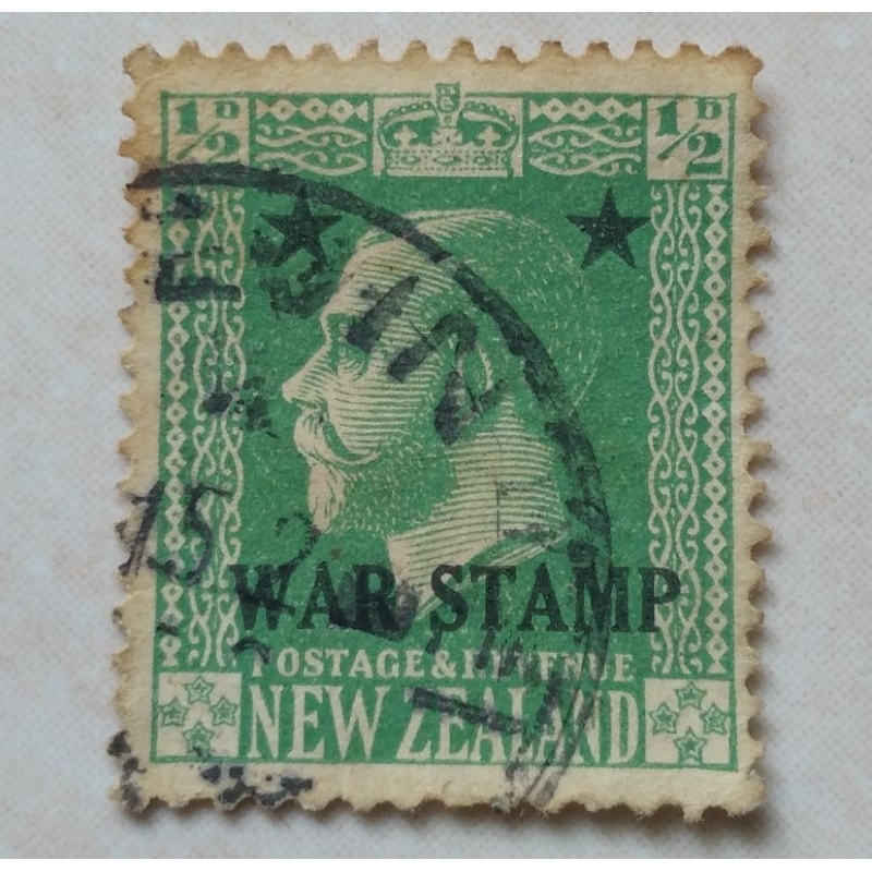 

Prangko Perangko Kuno Tua New Zealand 1915 King George V War Stamp - YN1891