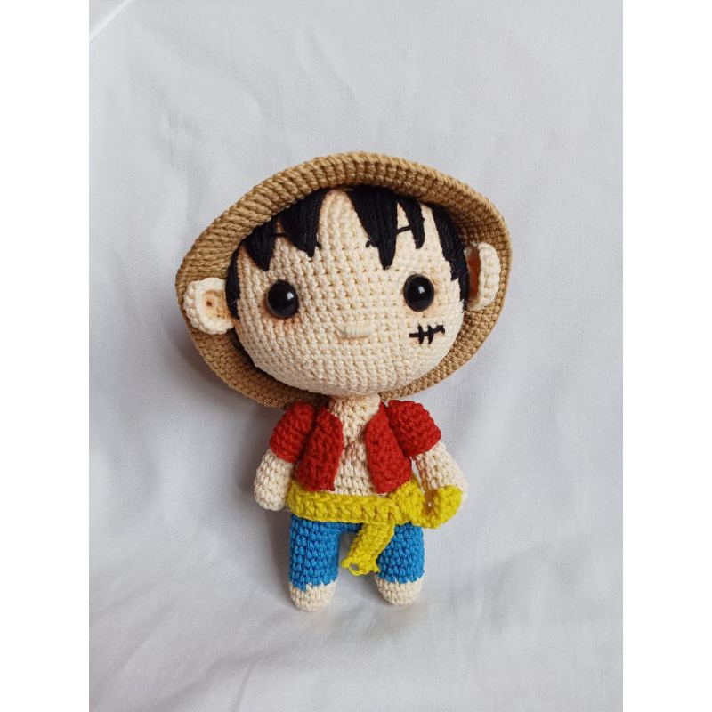 Boneka rajut Luffy/Amigurumi Luffy One Piece