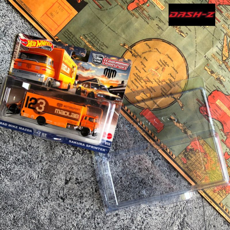 [ FREE SILICA GEL ] DASH-Z Protektor Team Transport | Showcase Plastik Pelindung Blister Hot Wheels/