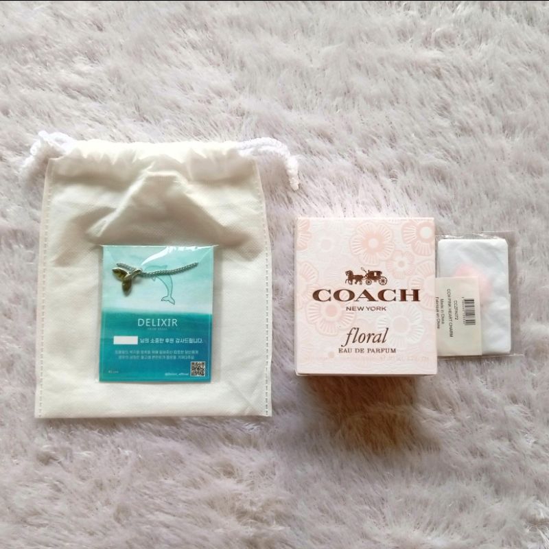 READY STOK IDOL PICK COACH FLORAL , DELIXIR DOLPHIN WHITE