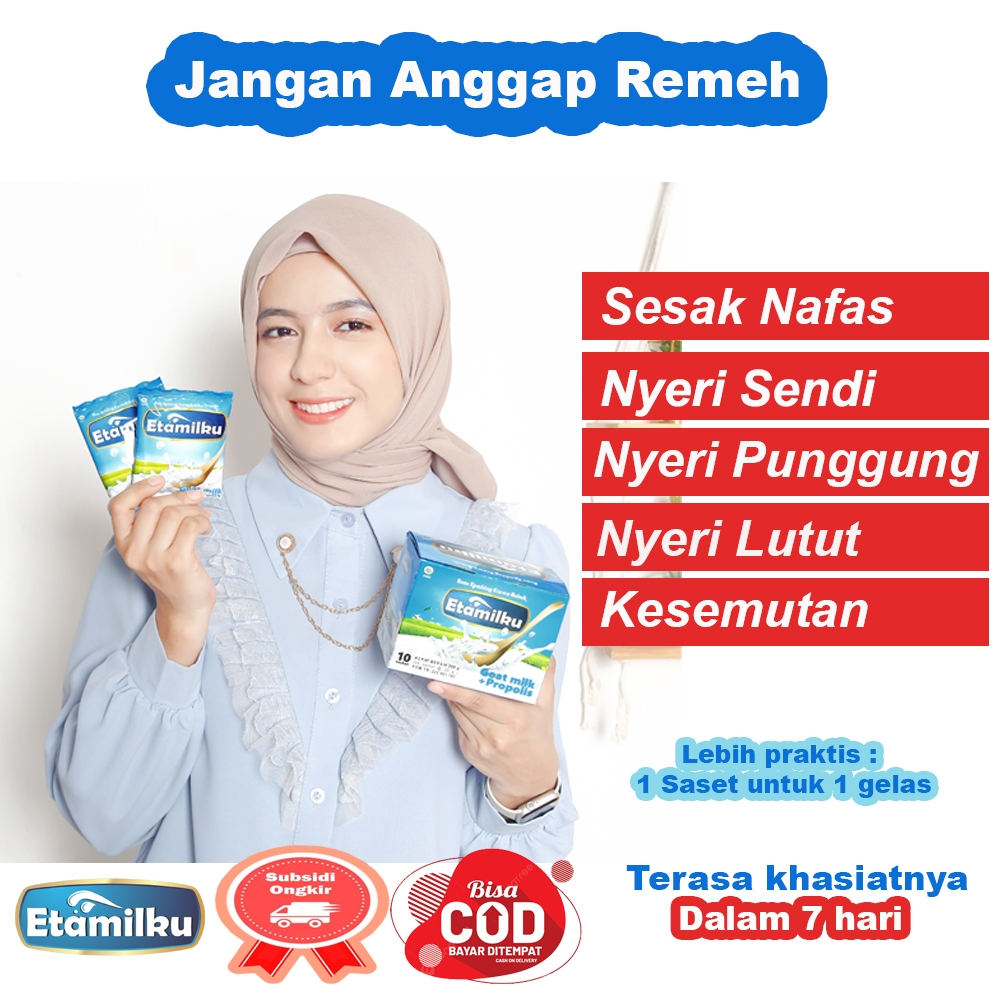 

ETAMILKU (Shaset) - Susu Kambing Etawa Plus Propolis Beepollen Madu | Atasi Nyeri Sendi, Sesak Nafas