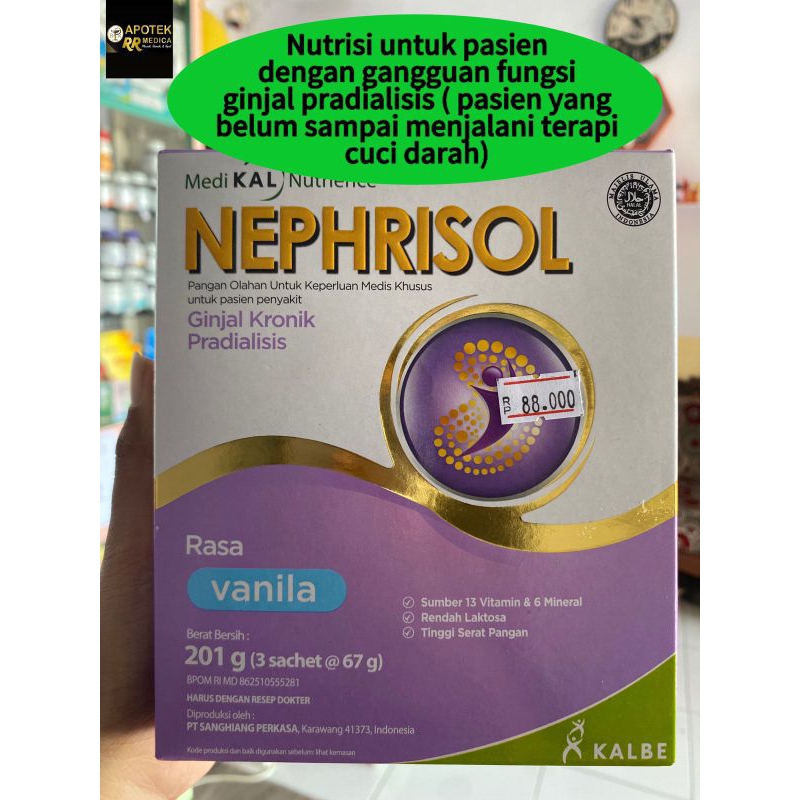 

Nephrisol 201 gram - Nutrisi rendah protein ginjal kronik