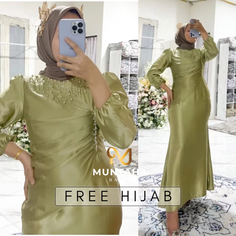 TERMURAH Vina Dress Baju kondangan VIRAL Dress Pesta Bridesmaid | Gamis satin model duyung