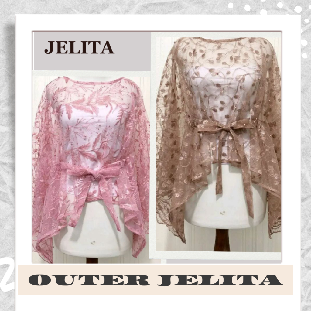 outer jelita Kekinian tile Bahan Mutiara Premium Modern taile Atasan Kebaya Brukat Baju Kondangan BA