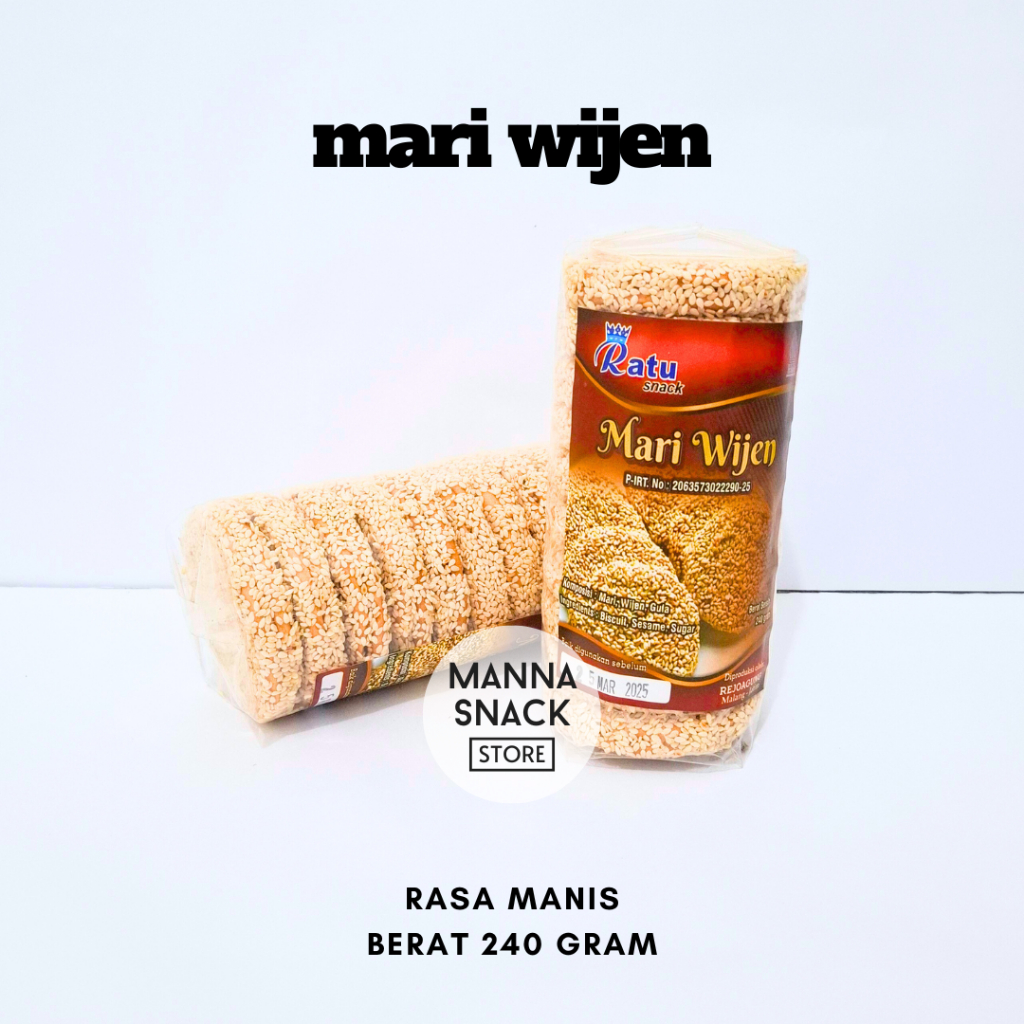 

Manna Snack - Mari Wijen Biskuit Manis Cemilan Tradisional