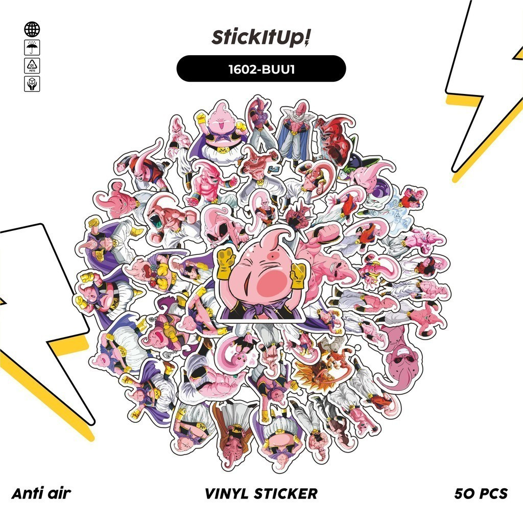 

COD✨ 100 Pcs Stiker ANIME SERIES DRAGONBALL CHARACTER MAJIN BUU Lucu Anti Air Untuk Dekorasi Notebook Sepeda Skateboard Handphone DIY