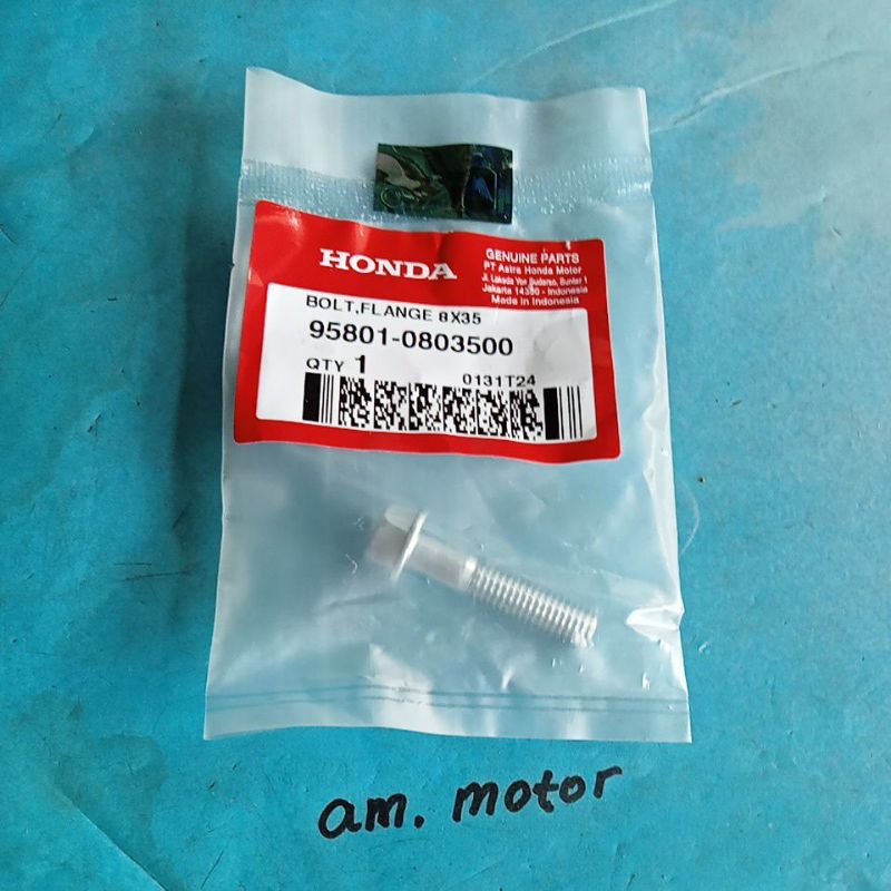 baut 8x35 shock bleker belakang bagian bawah, beat, Vario, beat fi, esp, Vario 125, 150, honda ori
