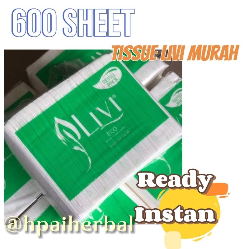 Tissue Livi Eco 600 Sheet  / Tisu Facial 600 Livi