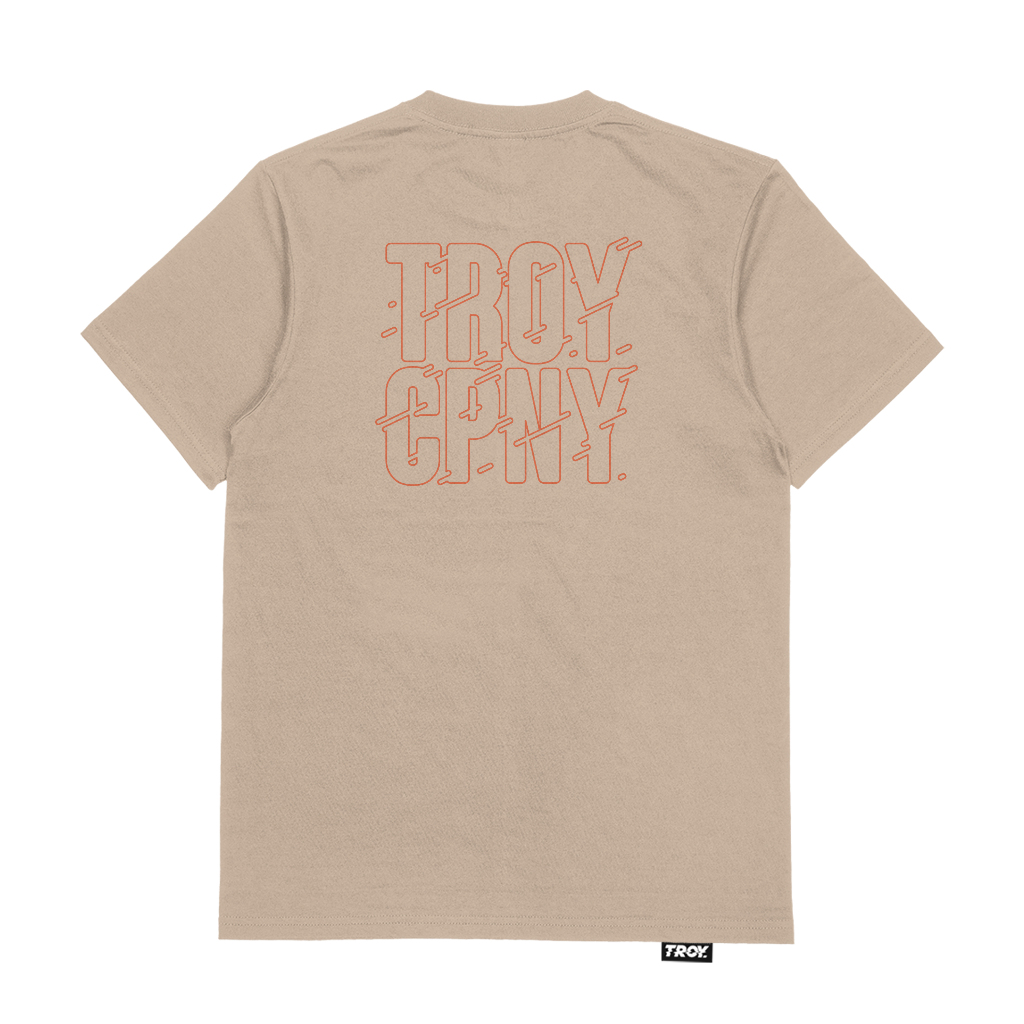 Troy Company Tshirt Brown Latte Glitch Arancia - Kaos Lengan Pendek Kaos Coklat Latte MTD 2746