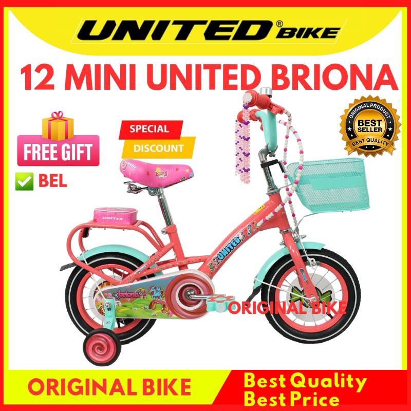 Sepeda Anak Perempuan 12 United Briona New