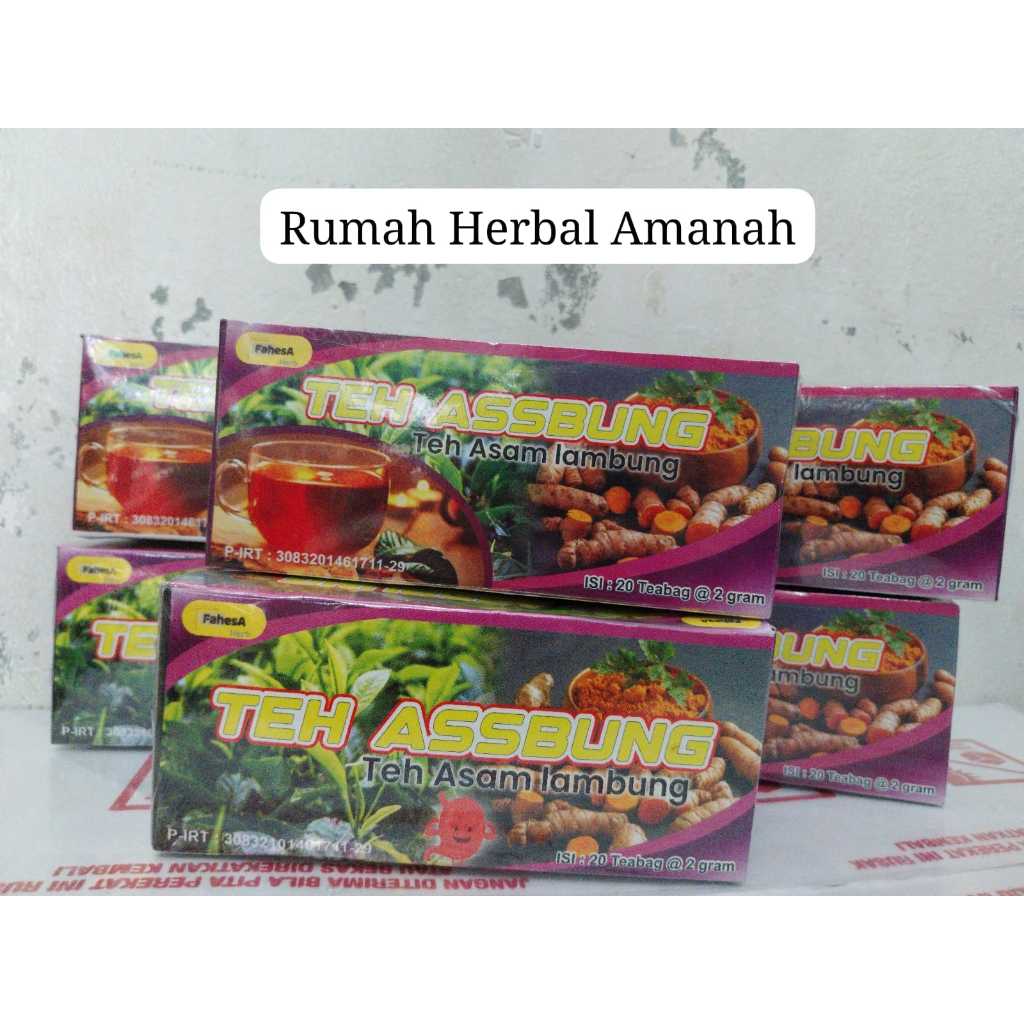 

Teh Assbung l Teh Asam Lambung FahesA Herb l Isi 20 Tehbag @ 2 gram