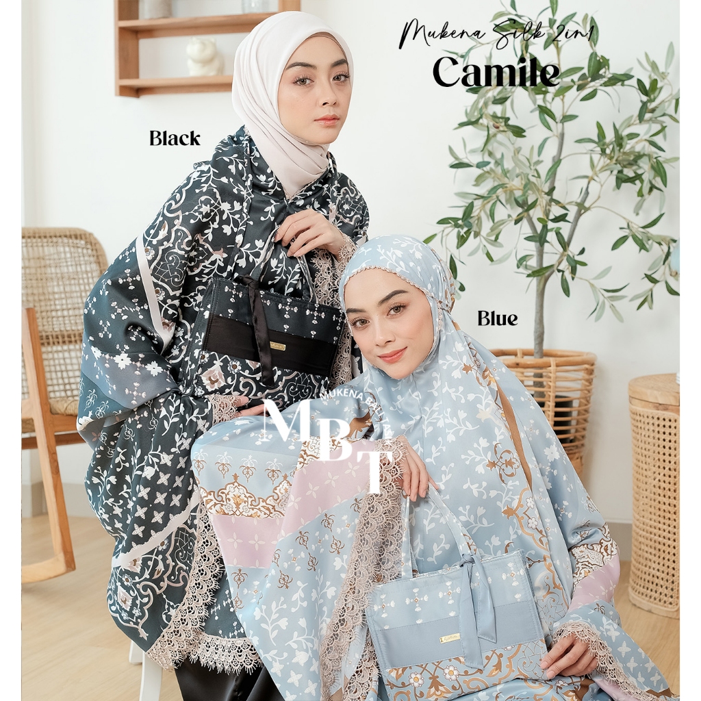 MUKENA BALI TASIK - MUKENA DEWASA 2IN1 JUMBO SILK PREMIUM RENDA MEWAH CAMILE