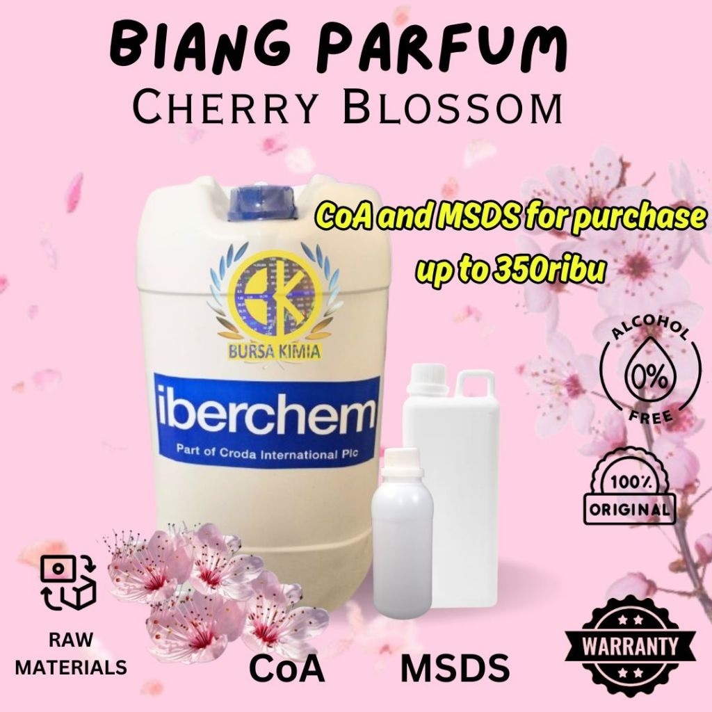 Biang Bibit Parfum Cherry Blossom Iberchem 1kg Aroma Bunga Sakura Parfum Parfum Laundry Aromaterapi 