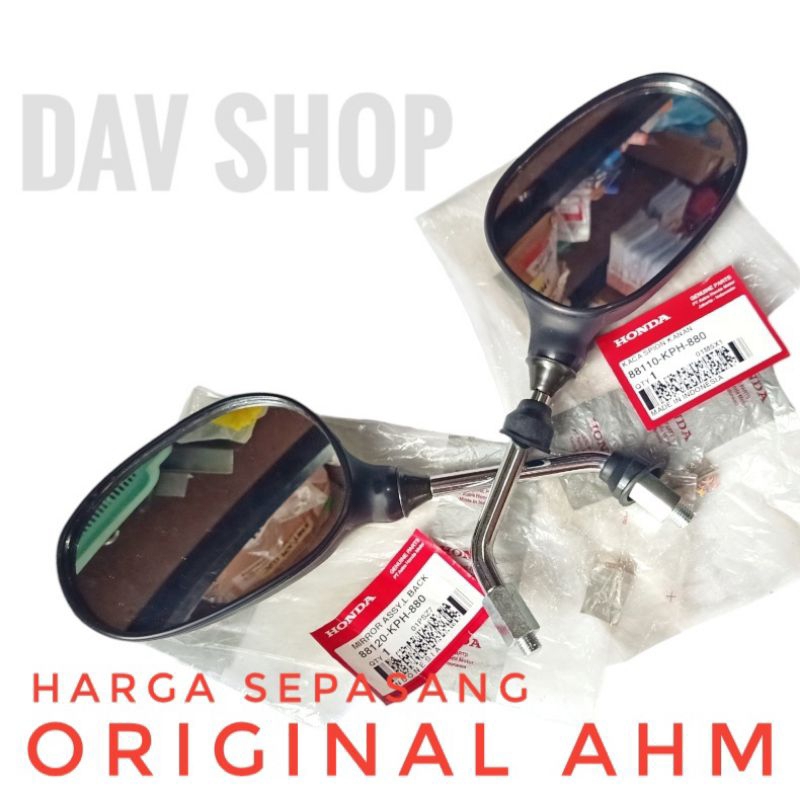 MIRROR ASSY/KACA SPION SET KANAN KIRI HONDA KARISMA 125 D X ORIGINAL AHM 88110/88120KPH880