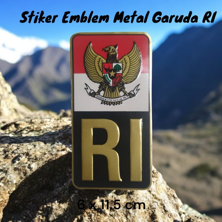 Stiker sticker emblem timbul garuda RI metal plat mobil motor rumah anti luntur murah tinggal tempel