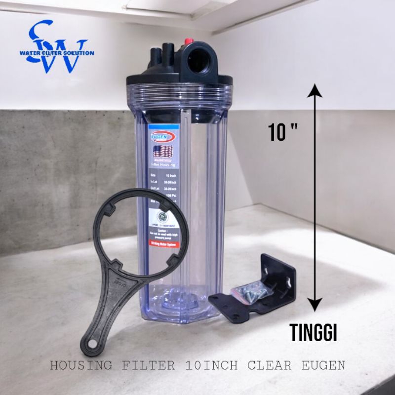 darmavanss - housing filter air 10 inch eugen tabung filter air clear / blue