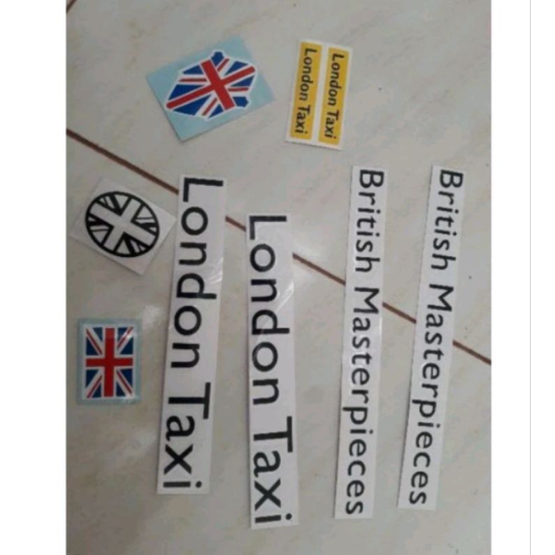 Cutting Stiker Sepeda London Taxi Sticker London Taxi Sepeda Lipat