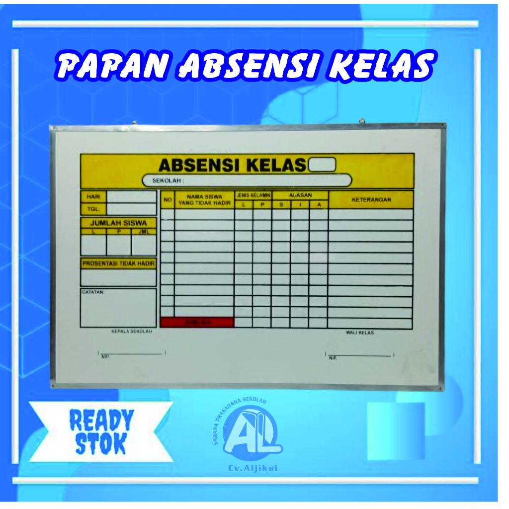 ABSENSI PAPAN KELAS ESTETIK