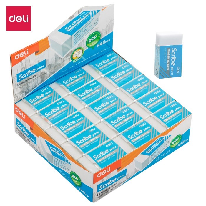 

Penghapus Pensil DELI Scribe Plus Putih - EH00310