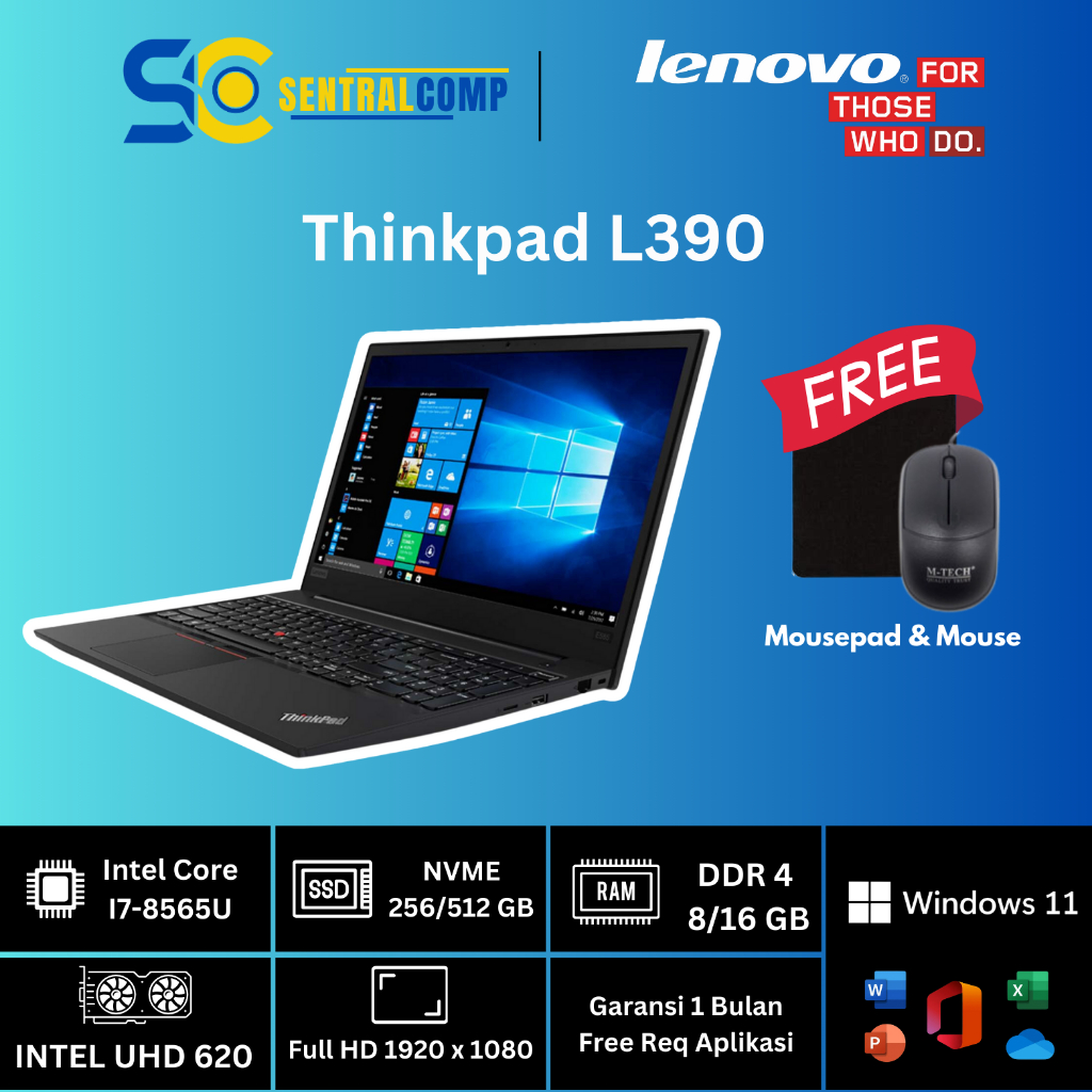 Laptop Lenovo Thinkpad L380/L390 Intel i5/i7 Gen 8 | Like New