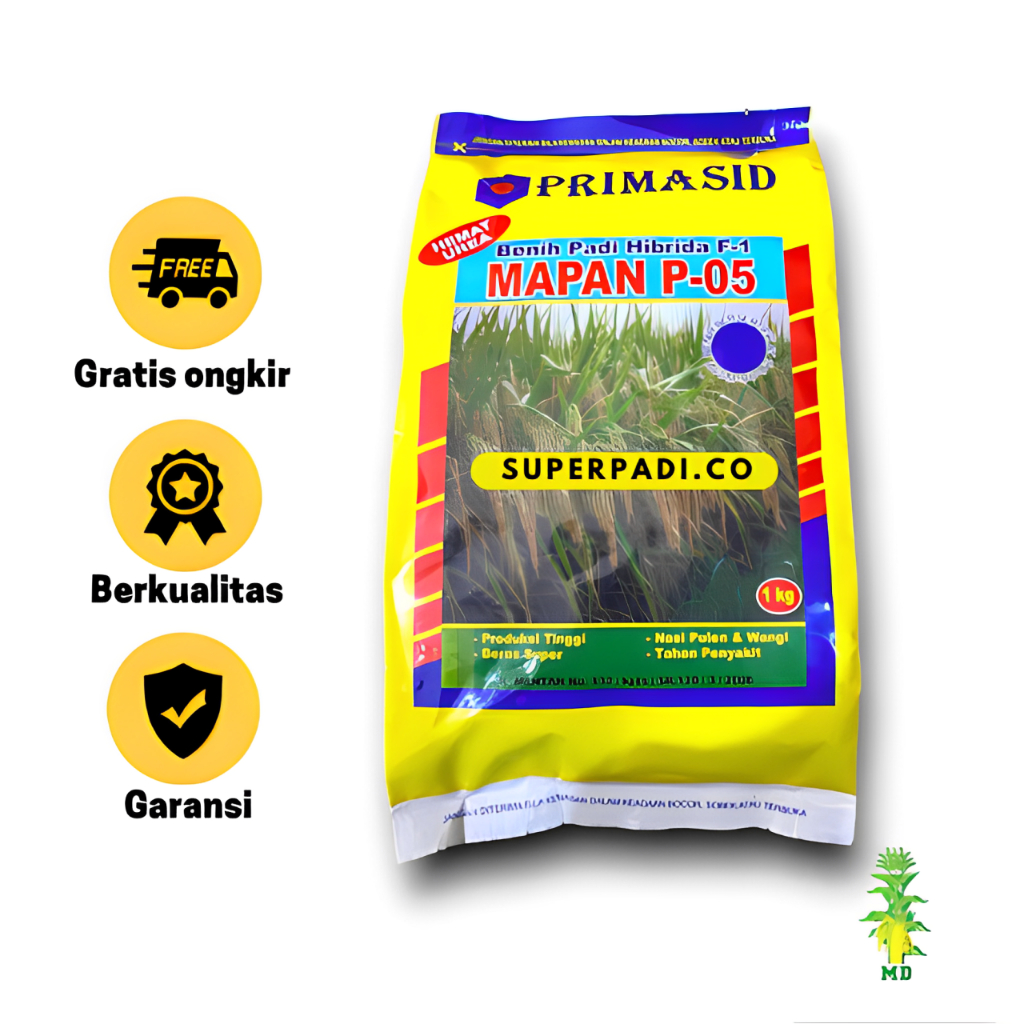 [100% ASLI] Benih Padi Hibrida F-1 MAPAN P- 05 PRIMASID 1Kg 100% Original Kemasan Pabrik Exp 2025 - 