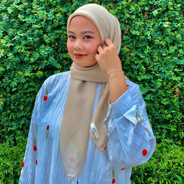 HIJAB BELLA SQUARE PREMIUM - KHAKI