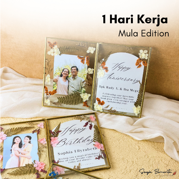 Mula Edition/Bingkai Foto Kado Pernikahan dengan Logam Mulia/Kado Pernikahan Sahabat/KADO ULTAH