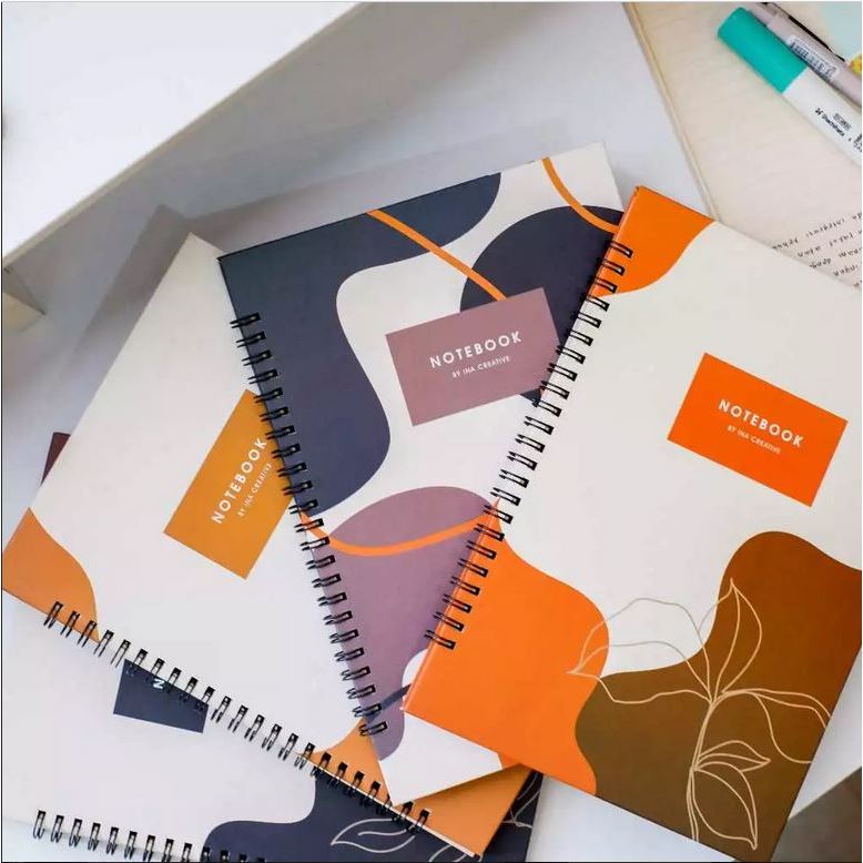 

Notebook B5 Spiral Hardcover Matte INA CREATIVE | 50 lembar | Buku Catatan Bergaris