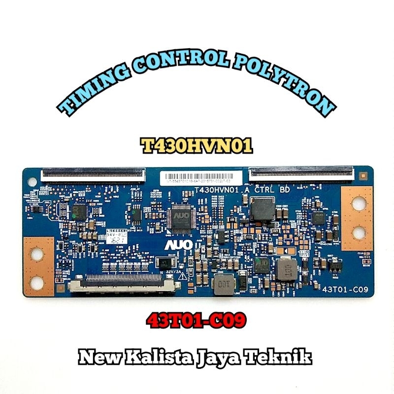 TCON TV POLYTRON T430HVN01 ORIGINAL AUO 43T01 CO9 TCON AUO T430HVN01 TCON POLYTRON 43T01 C09 TIKON 4