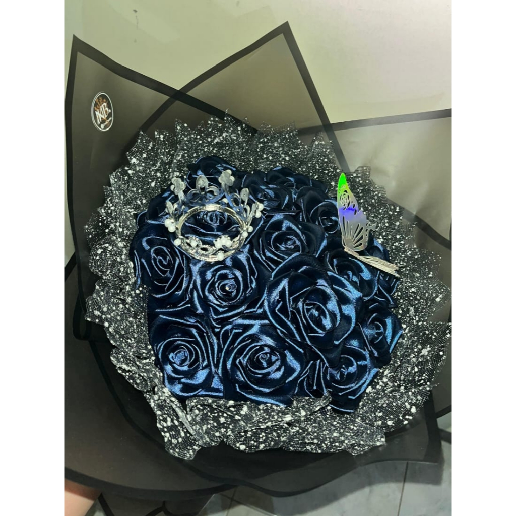 

buket pita santin | warna navy