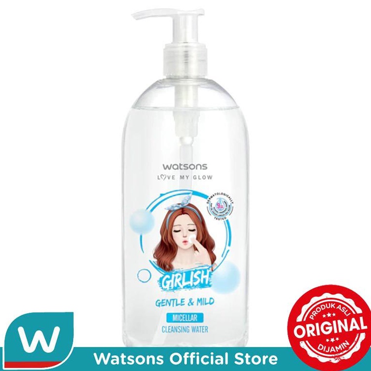 Watsons Girlish Gen  Mild Micellar Cleansing Water 485Ml KODE N3Y6