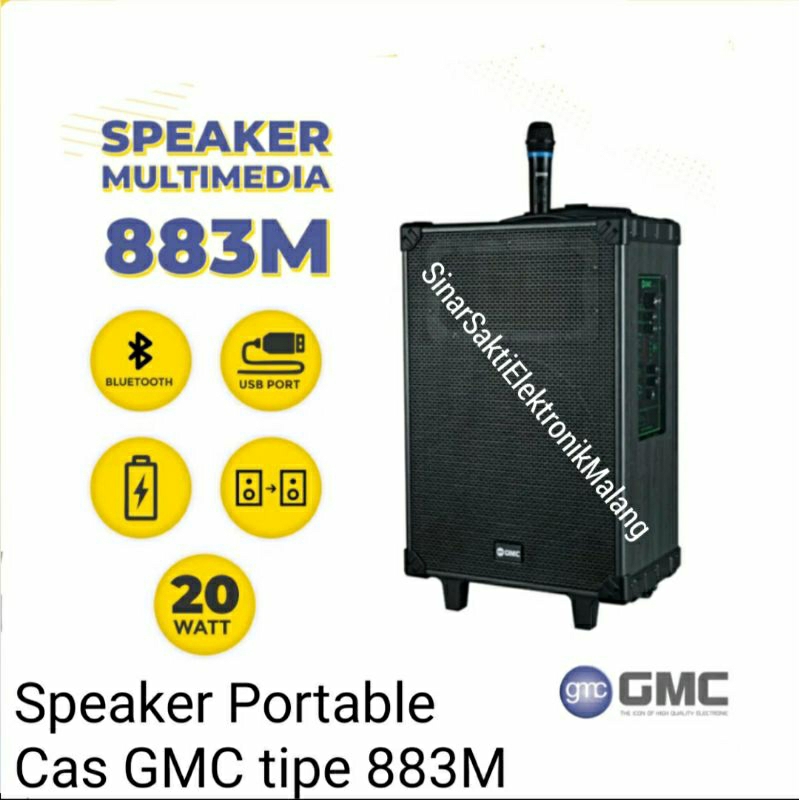 GMC Speaker Mic Bluetooth Portable 12 Inch 883 M 883M 12Inch 12" Wireless Cas Meeting Pengajian Kant