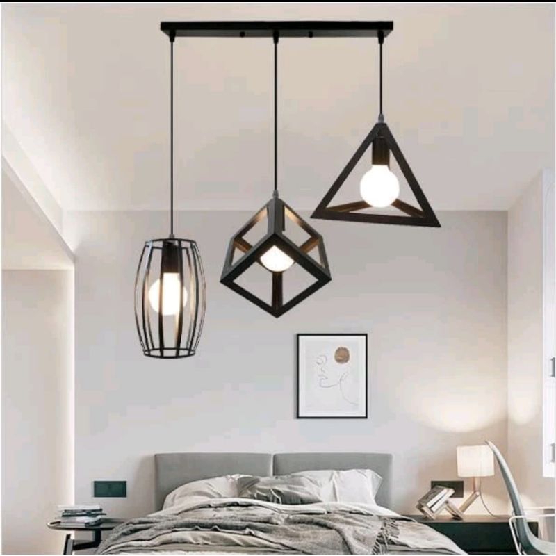 lampu hias gantung kap panjang 3 in1